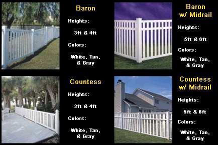  Vinyl Fencing Styles Browser 