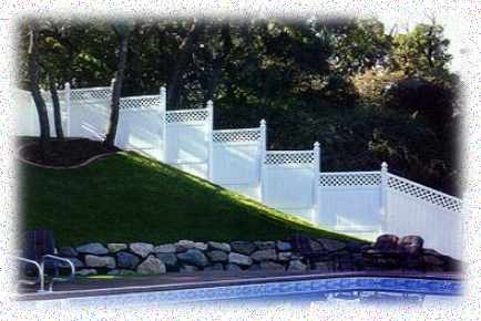  Solid Fence W/Fancy Top - Stepdown Landscape 